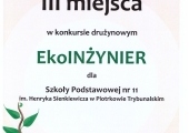 ekoInzynuier 3 miejsce